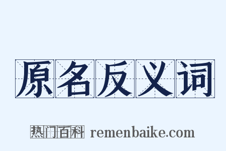 原名反义词是什么意思的图片